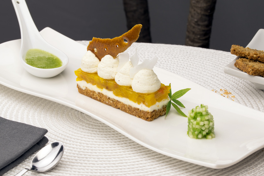 Cheesecake à l'ananas rôti